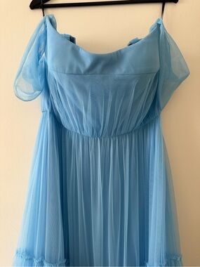Vera Wang Light Blue Tulle Wedding Dress